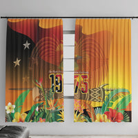 Papua New Guinea Independence Day Window Curtain One People One Nation One Country