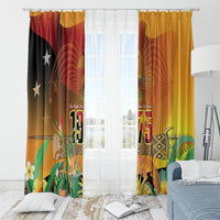 Papua New Guinea Independence Day Window Curtain One People One Nation One Country