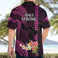 Hawaii Hawaiian Shirt Pray For Maui Hawaiian Plumeria Be Strong Pink Verison LT14 - Polynesian Pride