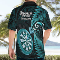 New Zealand Darts Hawaiian Shirt Happiness Is A Tight Threesome Maori Turquoise LT14 - Polynesian Pride