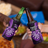 New Zealand Darts 4 in 1 Can Cooler Tumbler Happiness Is A Tight Threesome Maori Purple LT14 - Polynesian Pride