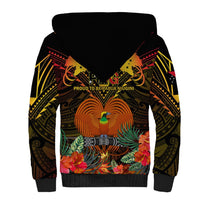 Papua New Guinea Western Province Sherpa Hoodie Papua Niugini Coat Of Arms With Flag Style LT14 - Polynesian Pride
