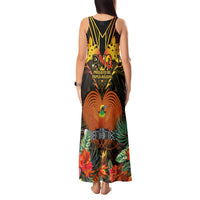Papua New Guinea Southern Highlands Province Tank Maxi Dress Papua Niugini Coat Of Arms With Flag Style LT14 - Polynesian Pride