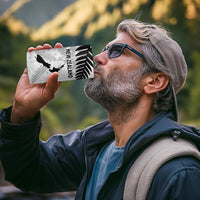 Custom New Zealand Silver Fern Football 4 in 1 Can Cooler Tumbler Go Aotearoa Grunge White - Polynesian Pride