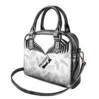 Custom New Zealand Silver Fern Football Shoulder Handbag Go Aotearoa Grunge White - Polynesian Pride