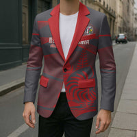 Custom New Caledonia Football Blazer Allez Les Cagous Grey Version - Polynesian Pride