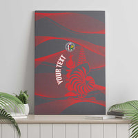 Custom New Caledonia Football Canvas Wall Art Allez Les Cagous Grey Version - Polynesian Pride