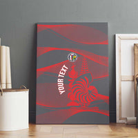 Custom New Caledonia Football Canvas Wall Art Allez Les Cagous Grey Version - Polynesian Pride