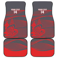 Custom New Caledonia Football Car Mats Allez Les Cagous Grey Version - Polynesian Pride