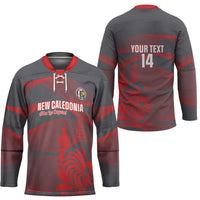 Custom New Caledonia Football Hockey Jersey Allez Les Cagous Grey Version - Polynesian Pride