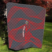Custom New Caledonia Football Quilt Allez Les Cagous Grey Version - Polynesian Pride
