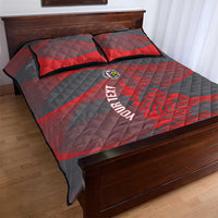 Custom New Caledonia Football Quilt Bed Set Allez Les Cagous Grey Version - Polynesian Pride