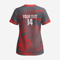 Custom New Caledonia Football Scrub Top Allez Les Cagous Grey Version - Polynesian Pride