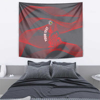 Custom New Caledonia Football Tapestry Allez Les Cagous Grey Version - Polynesian Pride