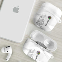 Custom New Caledonia Football AirPods Case Allez Les Cagous White Version - Polynesian Pride