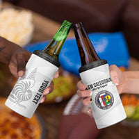 Custom New Caledonia Football 4 in 1 Can Cooler Tumbler Allez Les Cagous White Version - Polynesian Pride