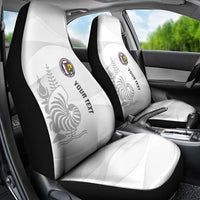 Custom New Caledonia Football Car Seat Cover Allez Les Cagous White Version - Polynesian Pride