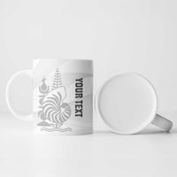 Custom New Caledonia Football Ceramic Mug Allez Les Cagous White Version - Polynesian Pride