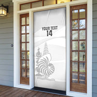Custom New Caledonia Football Door Cover Allez Les Cagous White Version - Polynesian Pride
