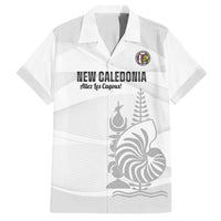 Custom New Caledonia Football Family Matching Tank Maxi Dress and Hawaiian Shirt Allez Les Cagous White Version - Polynesian Pride