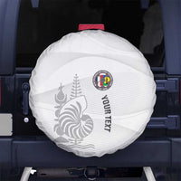 Custom New Caledonia Football Spare Tire Cover Allez Les Cagous White Version - Polynesian Pride