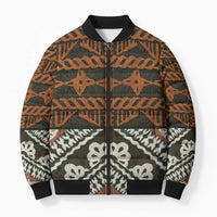 Bula Fiji Tapa Bomber Puffer Jacket Fijian Masi Vintage Vibes - Polynesian Pride
