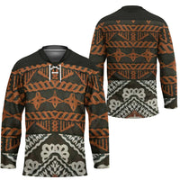 Bula Fiji Tapa Hockey Jersey Fijian Masi Vintage Vibes - Polynesian Pride