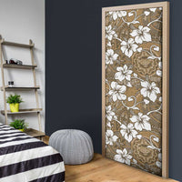 Kuvui Bula Fiji Door Cover Fijian Tapa Seamless Hibiscus - Polynesian Pride