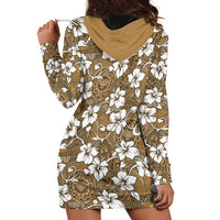 Kuvui Bula Fiji Hoodie Dress Fijian Tapa Seamless Hibiscus - Polynesian Pride