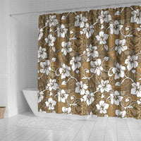 Kuvui Bula Fiji Shower Curtain Fijian Tapa Seamless Hibiscus - Polynesian Pride