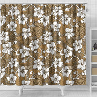 Kuvui Bula Fiji Shower Curtain Fijian Tapa Seamless Hibiscus - Polynesian Pride