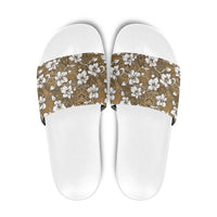 Kuvui Bula Fiji Slide Sandals Fijian Tapa Seamless Hibiscus - Polynesian Pride