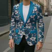 Karakarawa Bula Fiji Blazer Fijian Tapa Seamless Hibiscus - Polynesian Pride