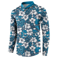 Karakarawa Bula Fiji Button Sweatshirt Fijian Tapa Seamless Hibiscus - Polynesian Pride