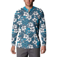 Karakarawa Bula Fiji Button Sweatshirt Fijian Tapa Seamless Hibiscus - Polynesian Pride