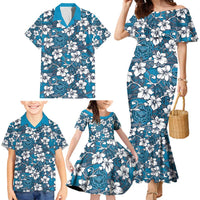 Karakarawa Bula Fiji Family Matching Mermaid Dress and Hawaiian Shirt Fijian Tapa Seamless Hibiscus - Polynesian Pride