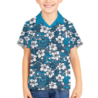 Karakarawa Bula Fiji Family Matching Off The Shoulder Long Sleeve Dress and Hawaiian Shirt Fijian Tapa Seamless Hibiscus - Polynesian Pride