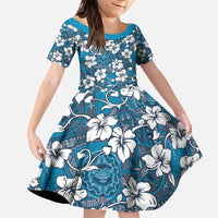 Karakarawa Bula Fiji Family Matching Off Shoulder Maxi Dress and Hawaiian Shirt Fijian Tapa Seamless Hibiscus - Polynesian Pride