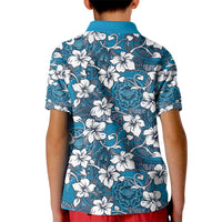 Karakarawa Bula Fiji Kid Polo Shirt Fijian Tapa Seamless Hibiscus - Polynesian Pride