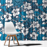 Karakarawa Bula Fiji Window Curtain Fijian Tapa Seamless Hibiscus - Polynesian Pride