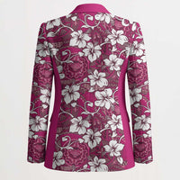Piqi Bula Fiji Blazer Fijian Tapa Seamless Hibiscus - Polynesian Pride