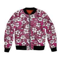 Piqi Bula Fiji Bomber Jacket Fijian Tapa Seamless Hibiscus - Polynesian Pride