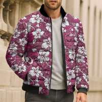 Piqi Bula Fiji Bomber Puffer Jacket Fijian Tapa Seamless Hibiscus - Polynesian Pride