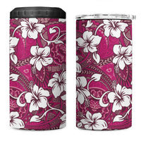 Piqi Bula Fiji 4 in 1 Can Cooler Tumbler Fijian Tapa Seamless Hibiscus - Polynesian Pride