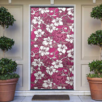 Piqi Bula Fiji Door Cover Fijian Tapa Seamless Hibiscus - Polynesian Pride