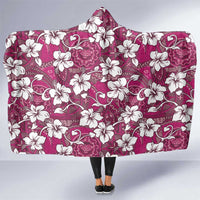 Piqi Bula Fiji Hooded Blanket Fijian Tapa Seamless Hibiscus - Polynesian Pride