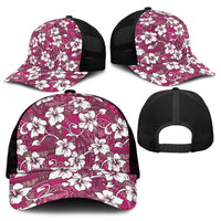 Piqi Bula Fiji Mesh Trucker Cap Fijian Tapa Seamless Hibiscus - Polynesian Pride