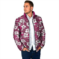 Piqi Bula Fiji Padded Jacket Fijian Tapa Seamless Hibiscus - Polynesian Pride