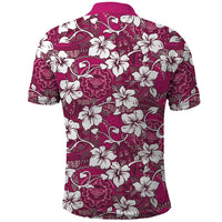 Piqi Bula Fiji Polo Shirt Fijian Tapa Seamless Hibiscus - Polynesian Pride