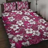 Piqi Bula Fiji Quilt Bed Set Fijian Tapa Seamless Hibiscus - Polynesian Pride